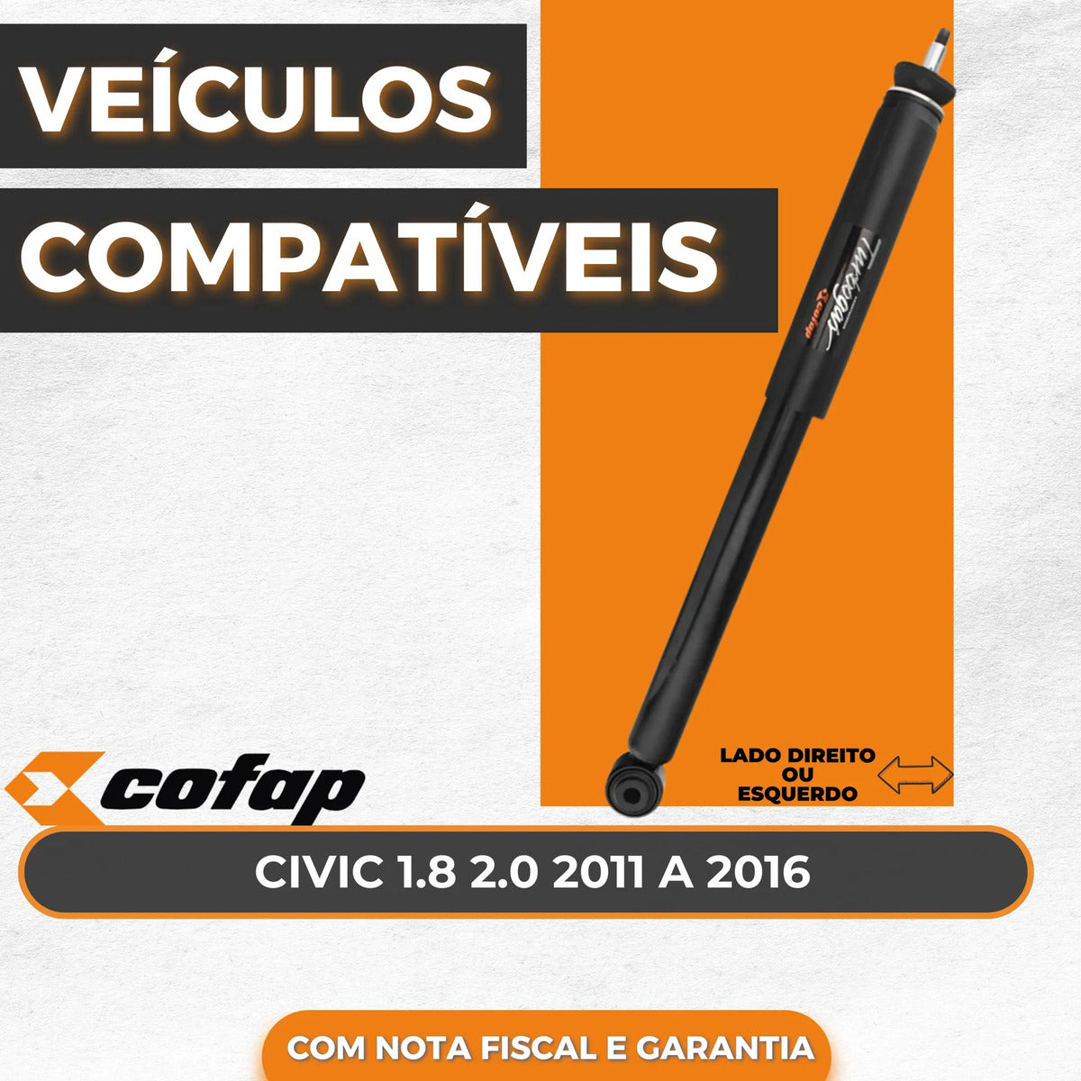 Amortecedor Traseiro New Civic 1.8 / 2.0 11/16 Cofap Gb48248