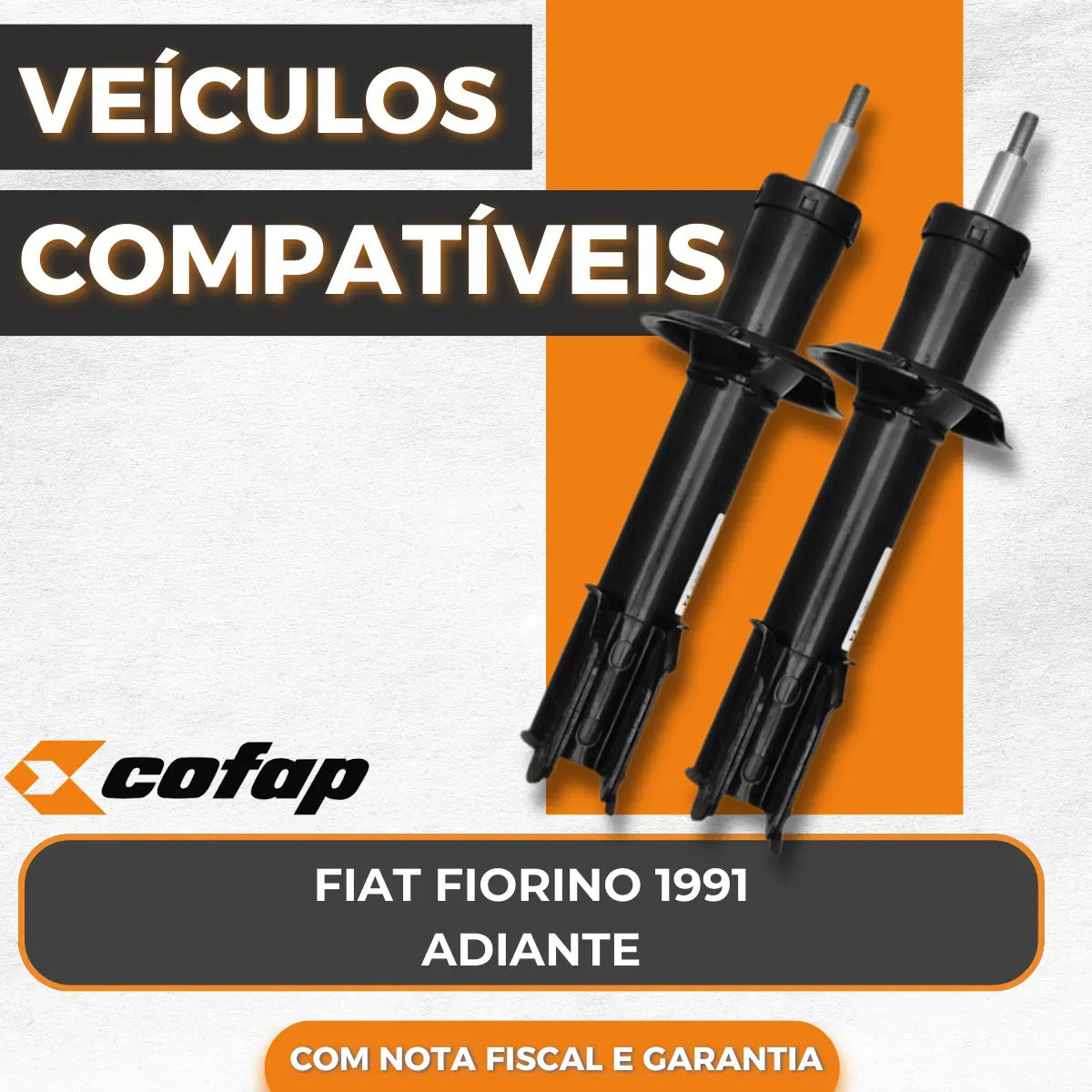 Par Amortecedor Dianteiro Cofap Fiorino Longa 1991 A 2013