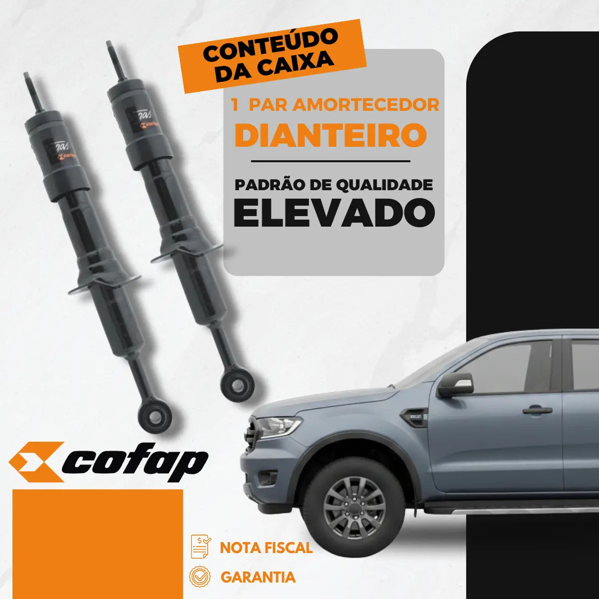 Par Amortecedor Dianteiro Ford Ranger 2012 A 2018 Cofap