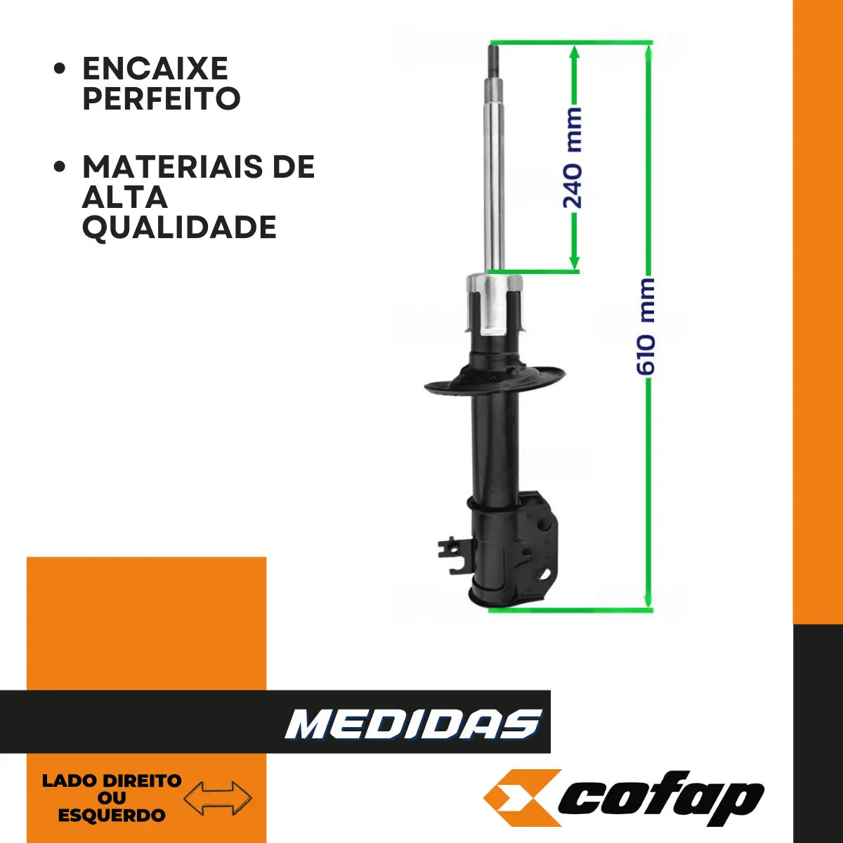 Amortecedor Dianteiro Yaris Automático Original Cofap