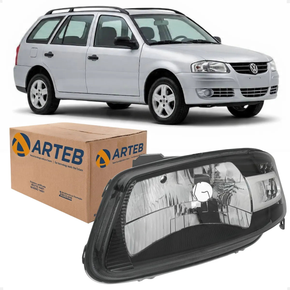 Farol Parati G4 2005 Diante Máscara Negra Defletor Cro Arteb
