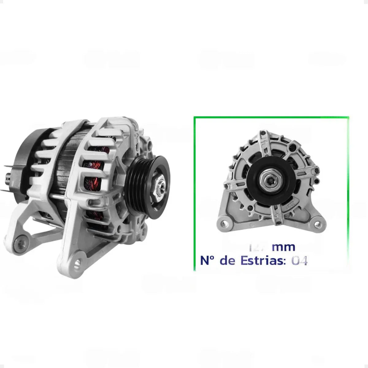 Alternador Compatível Renault Kwid 3cil 2017+ 12v 70a 4pk