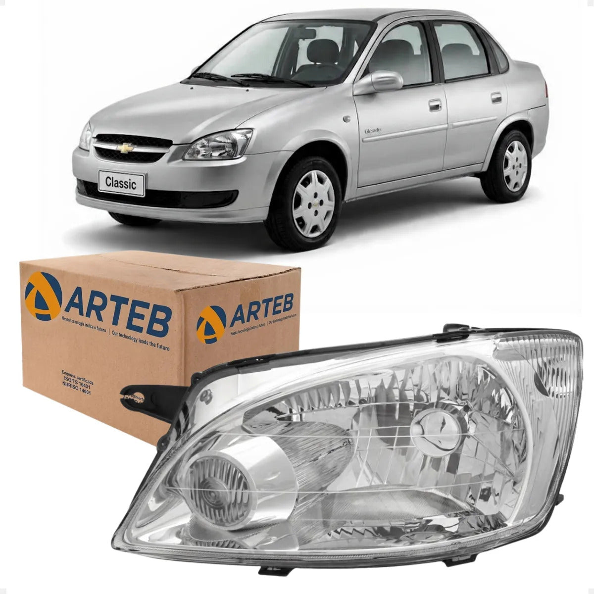 Farol Corsa Classic 2010 2011 12 13 14 15 16 Em Diante Arteb