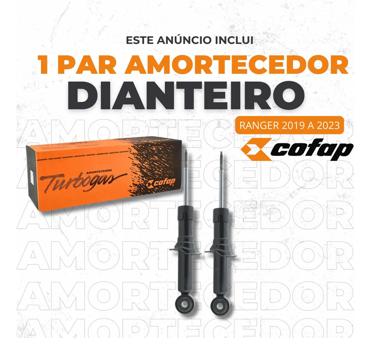 Par Amortecedor Dianteiro Ford Ranger 2019/.. Cofap