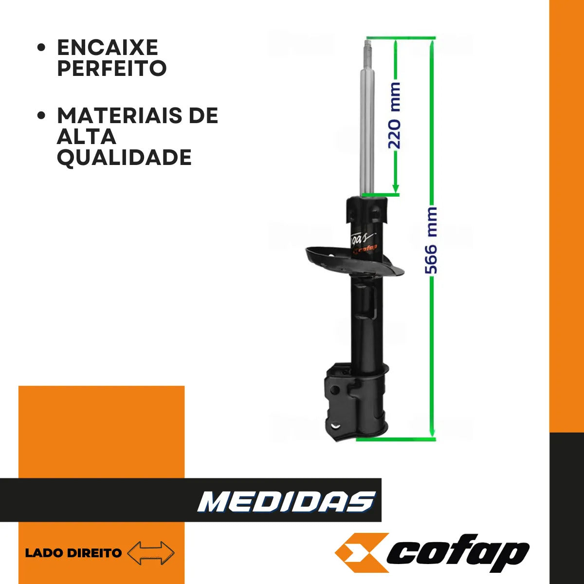 Amortecedor Diant Direito Meriva 02/12 Gp30381 Cofap