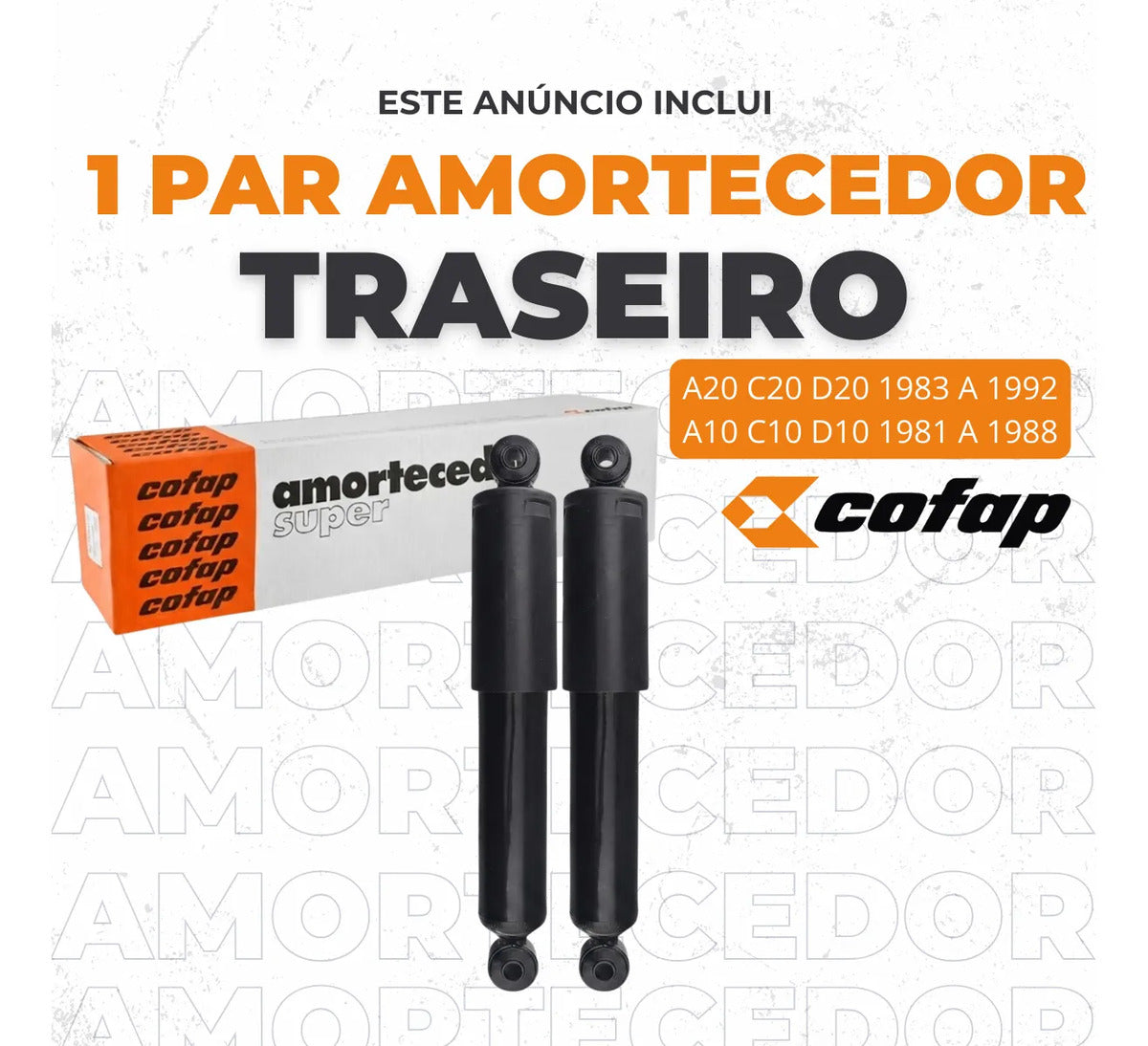 Par Amortecedor Dianteiro Gm D10 79 80 81 82 Original Cofap