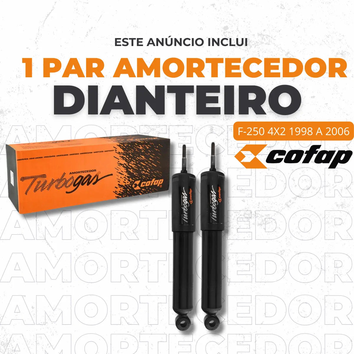 Par Amortecedor Dianteiro F250 1998 Ao 2006 Turbogaz Cofap