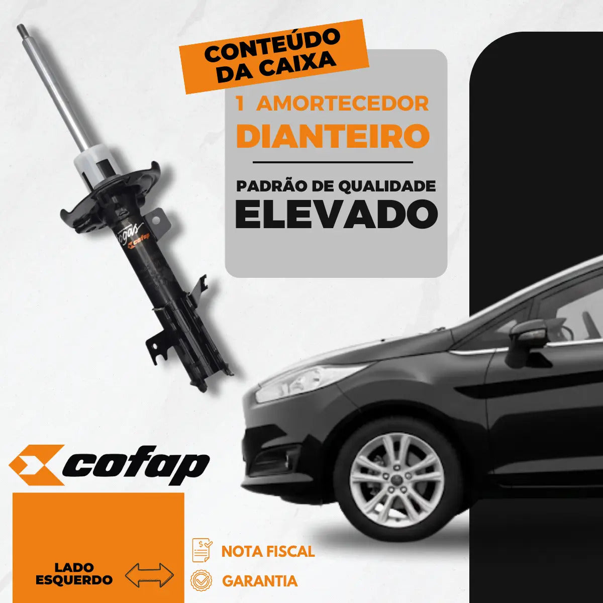 Amortecedor Dianteiro Esquerdo New Fiesta 14..ka 14/16 Cofap