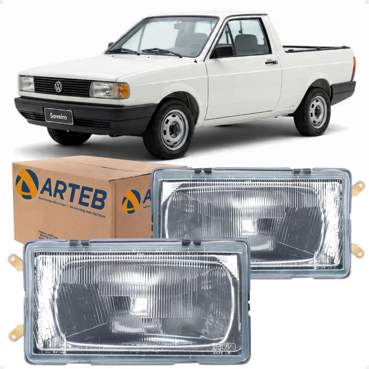 Farol Vw Gol Parati Saveiro 1986 1987 1988 1989 1990 Arteb