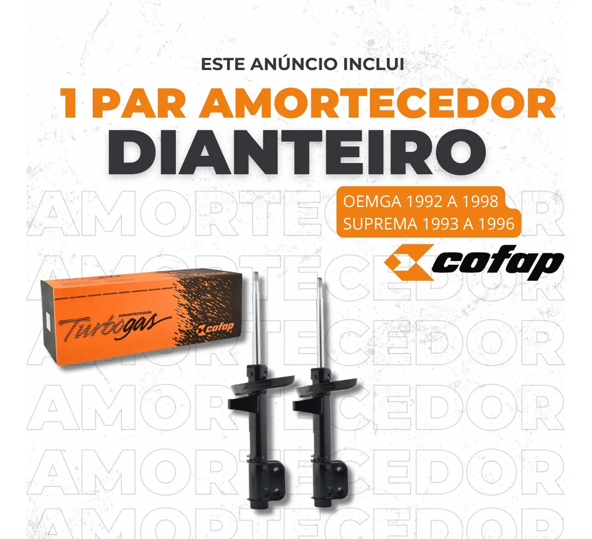 Par Amortecedor Dianteiro Omega 3.0 1993 1994 Original Cofap