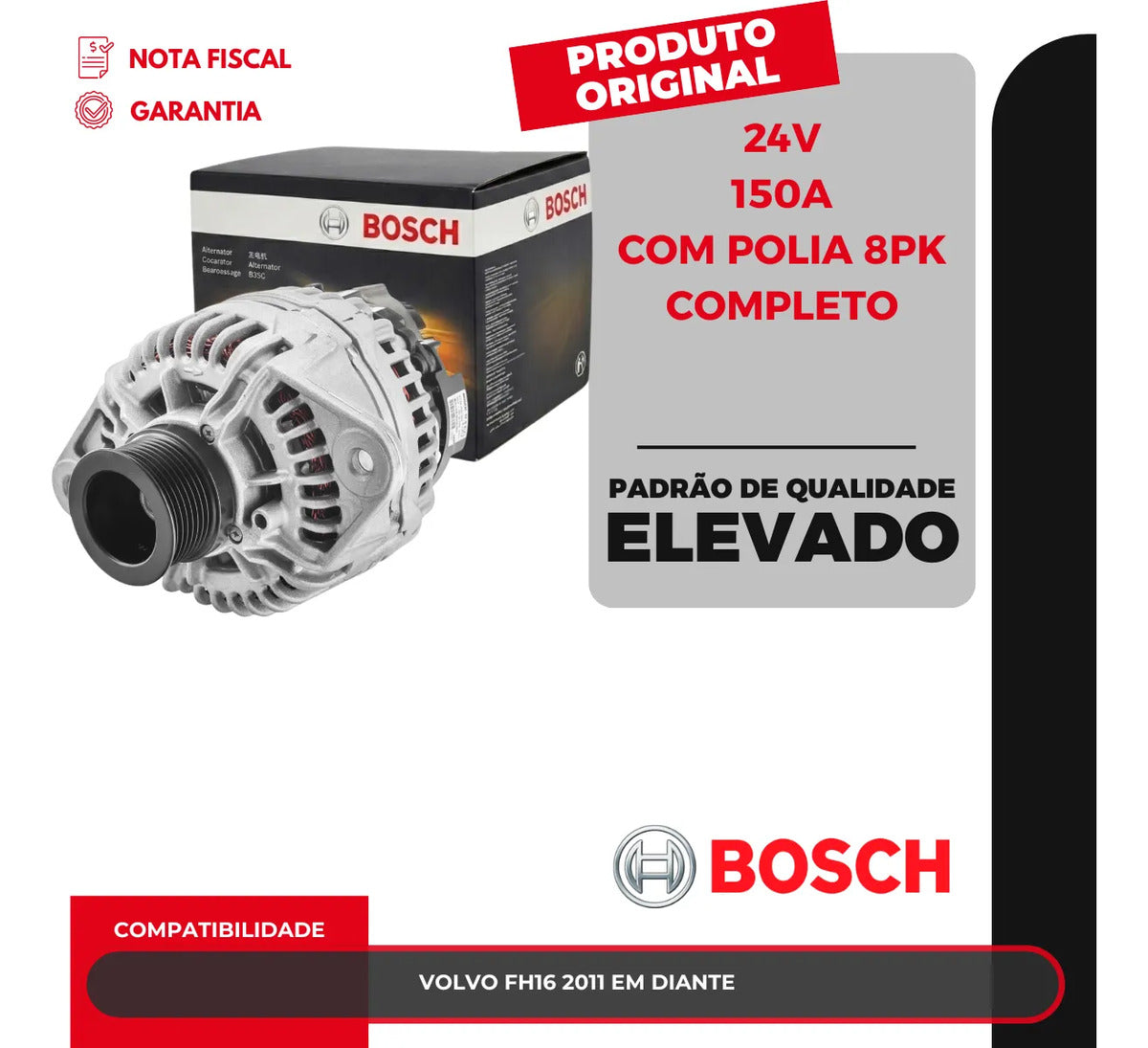Alternador Volvo Caminhão Ônibus Tratores Fh16 A35d 24v