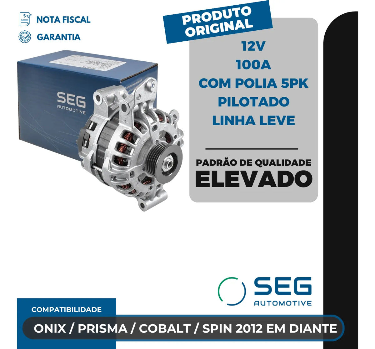 Alternador Onix Prisma 1.0 1.4 Cobalt 1.4 1.8 2011 A 2021