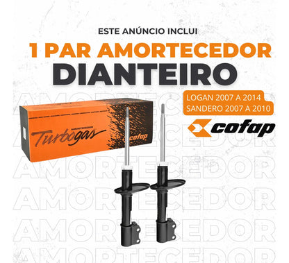 Par Amortecedor Dianteiro Original Cofap Logan 2009 2010