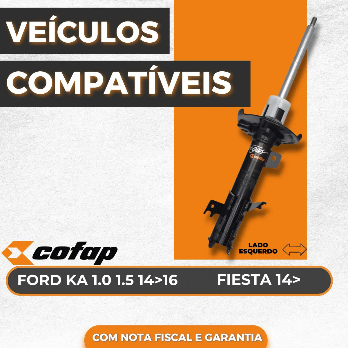 Amortecedor Dianteiro Esquerdo New Fiesta 14..ka 14/16 Cofap