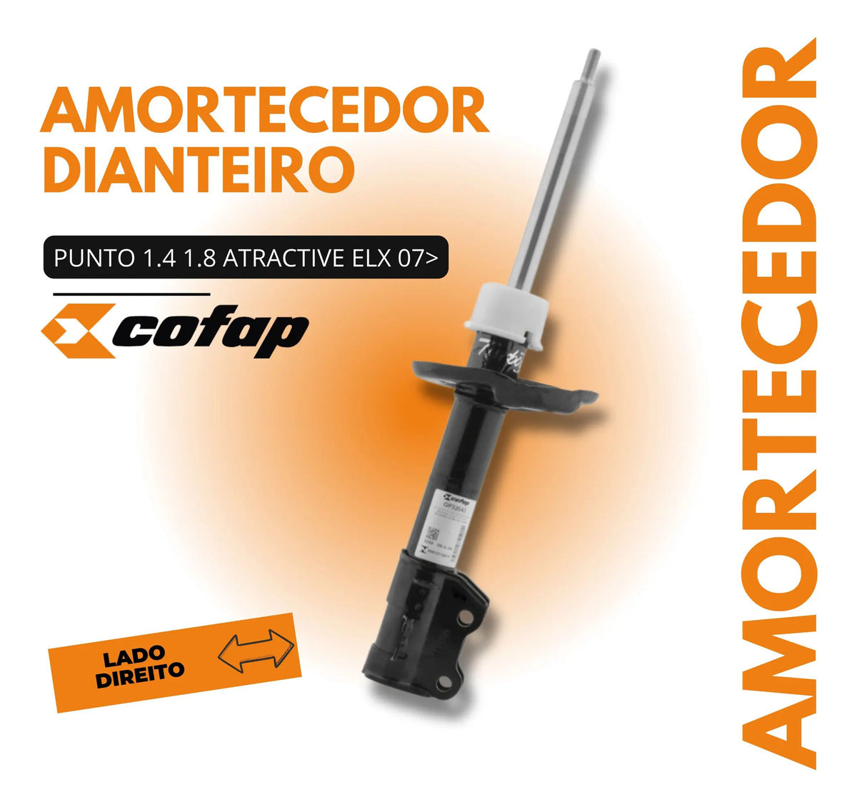 Amortecedor Dianteiro Direito Punto 2007+ Cofap Gp32644