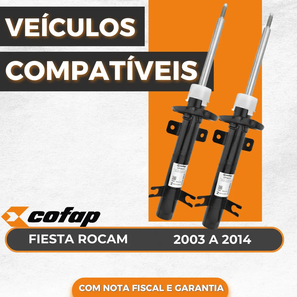 Par Amortecedor Dianteiro Ford Fiesta 2003 A 2014 Cofap