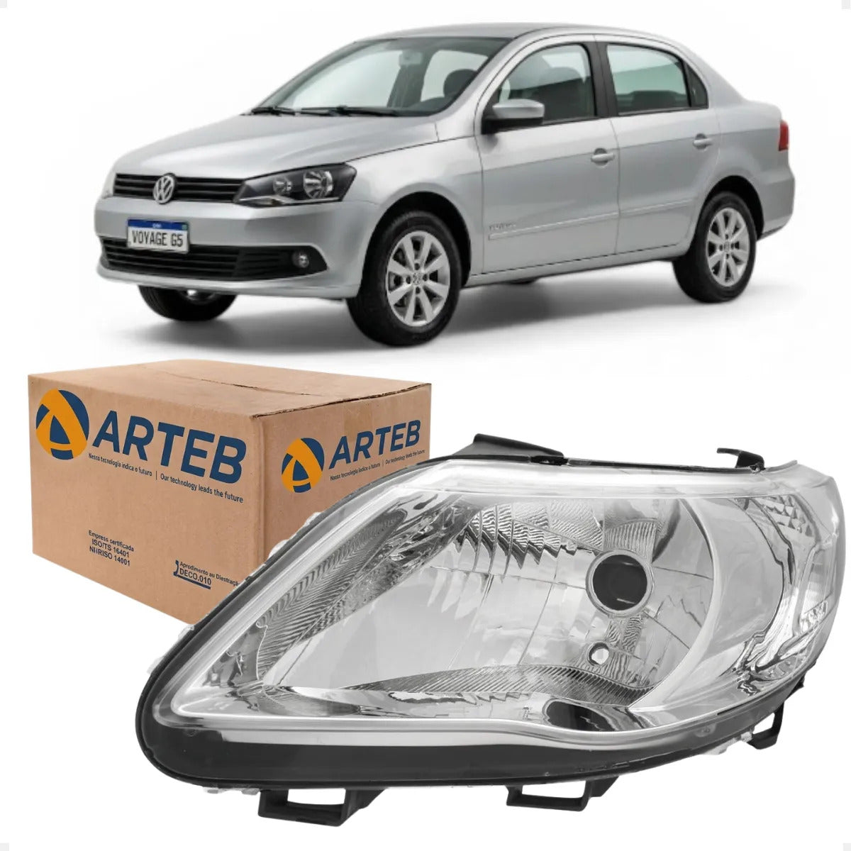 Farol Gol Voyage G5 2009 2010 2011 2012 Foco Simples Arteb