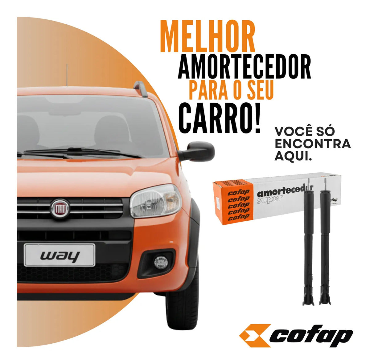 Par Amortecedor Traseiro  Uno Way 2008 A 2013 - Cofap