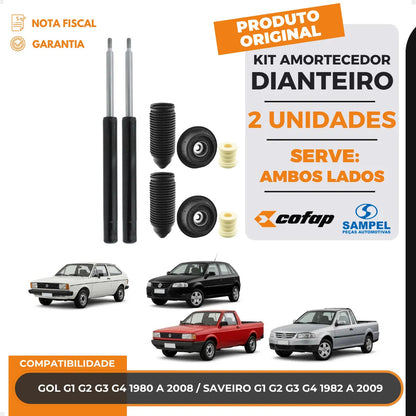 Kit 2 Amortecedor Coxin Dianteiro Gol Saveiro - Cofap Sampel