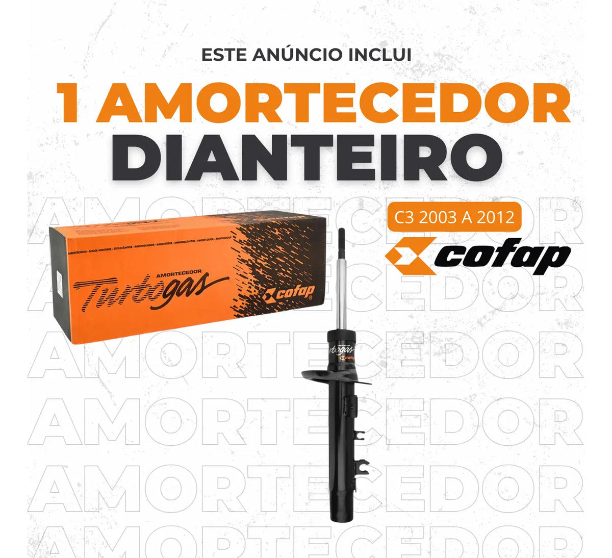 Amortecedor Dianteiro Citroen C3 03 A 2012 Cofap Lado Esquer