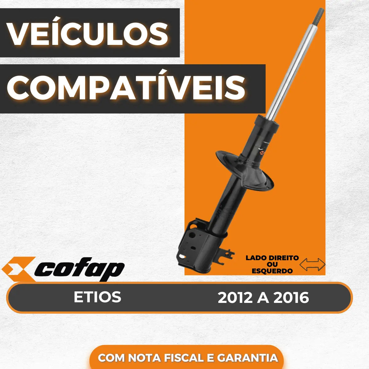 Amortecedor Dianteiro Etios Sedan 2014 2015 Original Cofap