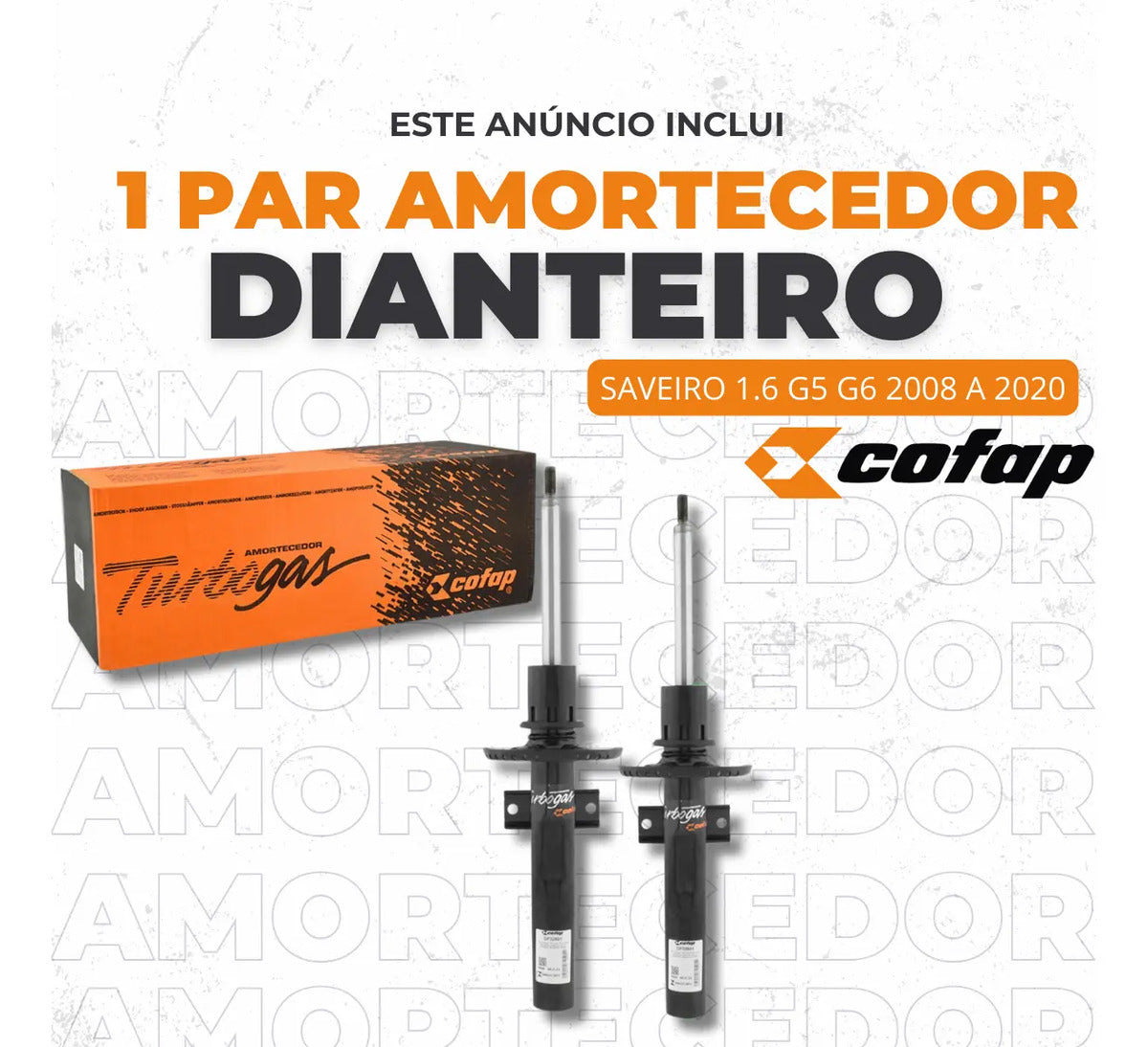 Par Amortecedor Dianteiro Saveiro Robust 2019 Cofap