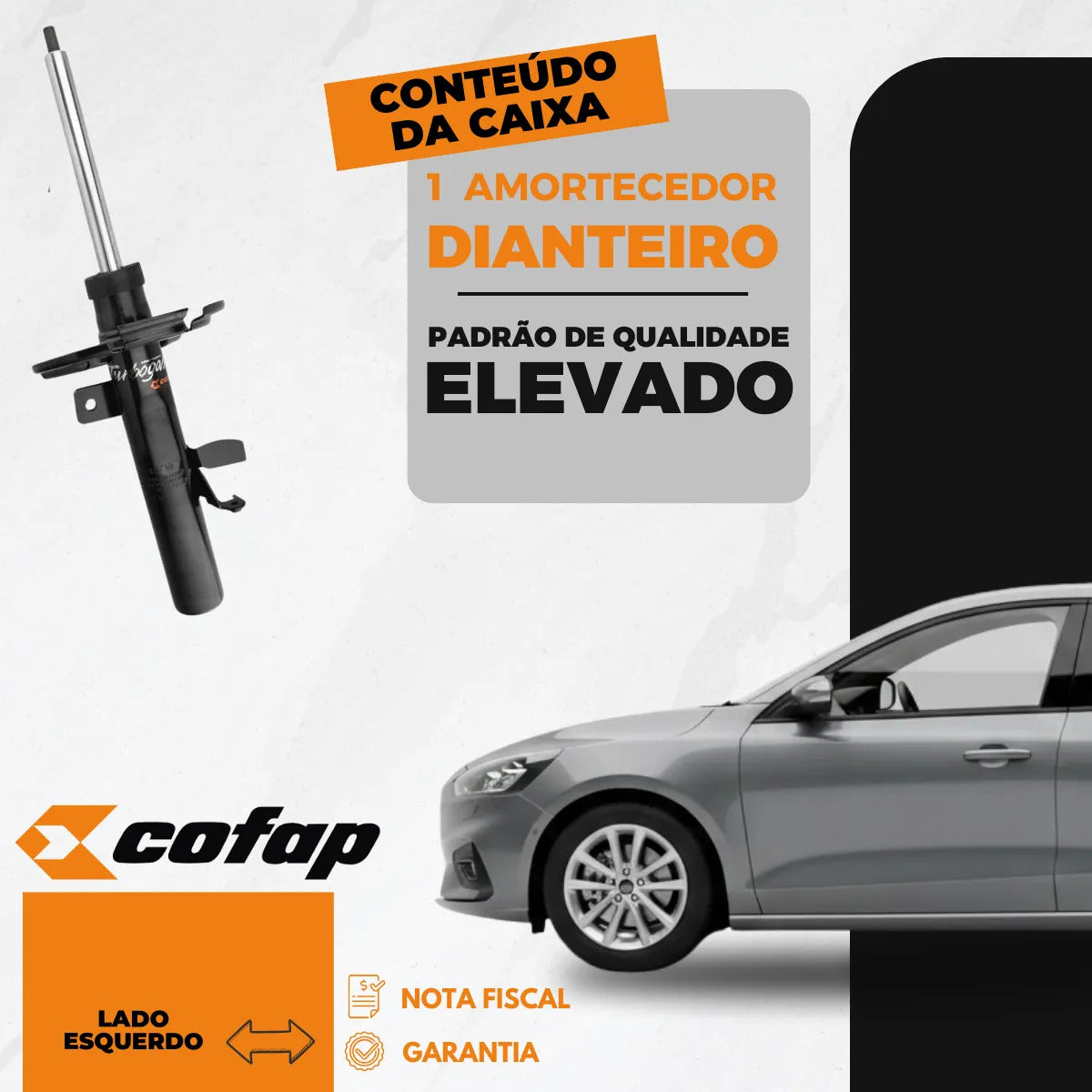 Amortecedor Dianteiro Esquerdo Focus 2013 A 2019 - Cofap