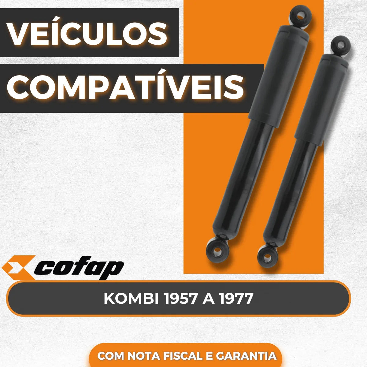Par Amortecedor Traseiro Kombi 1957 A 1977 Original Cofap