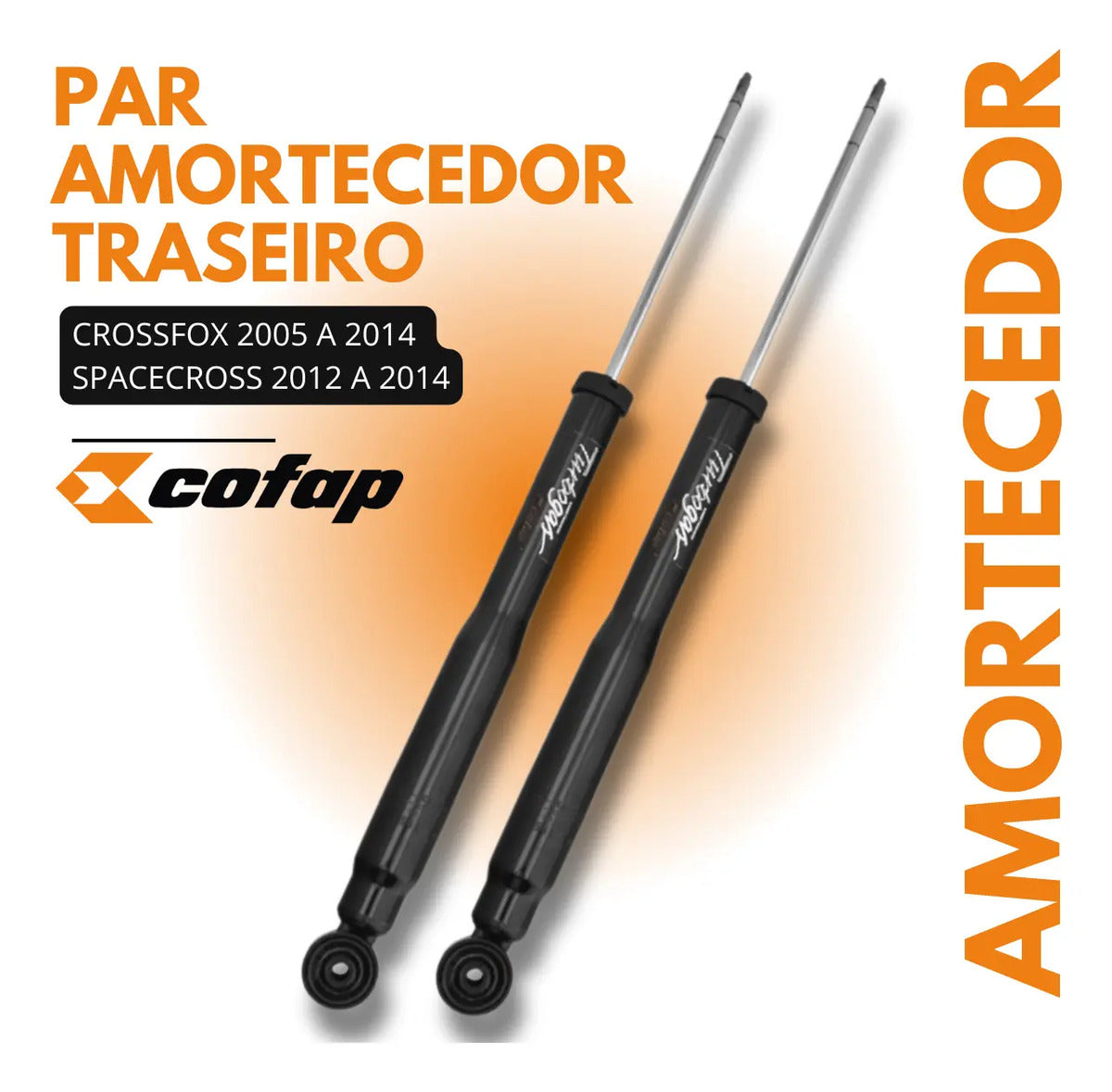 Par Amortecedor Traseiro Crossfox 2005 A 2014 Cofap
