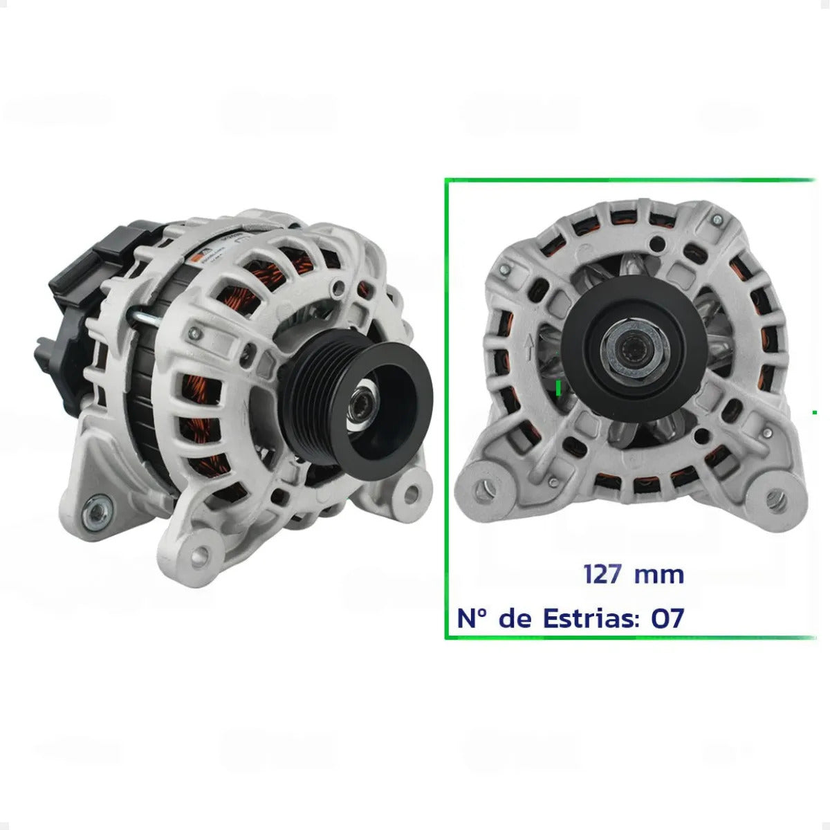 Alternador Kicks 1.6 16v Flex 90a 2016 Com Polia 7pk