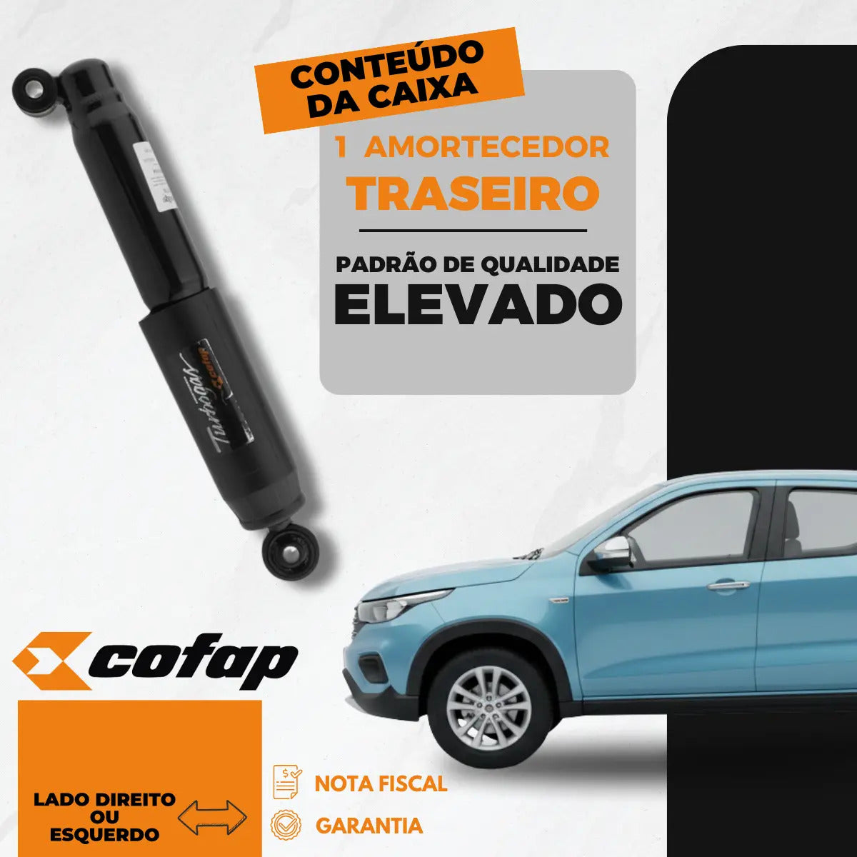 Amortecedor Traseiro Strada 1.0 Turbo 1.3 1.4 Flex Cofap