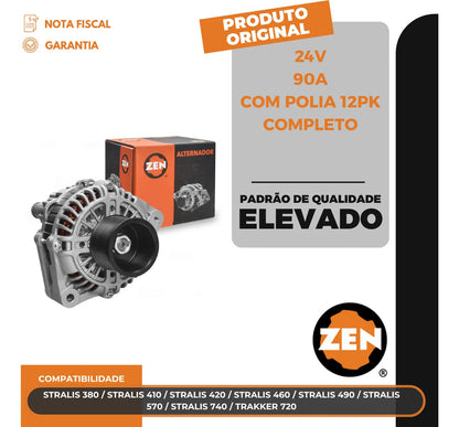 Alternador Stralis 380 410 420 460 490 Trakker 720 24v 90a