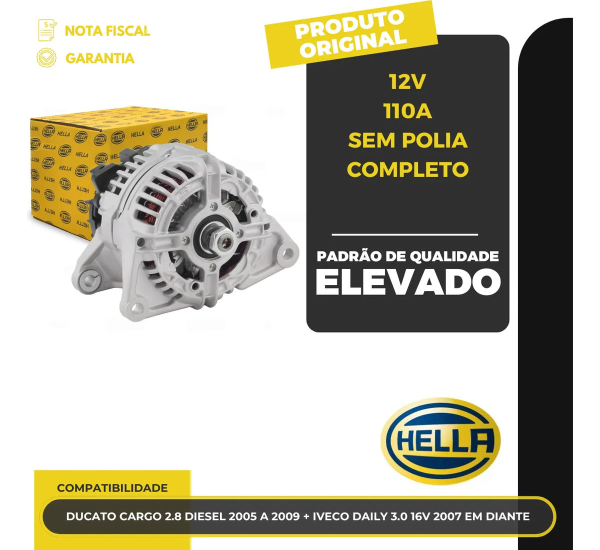 Alternador Ducato Cargo Daily 2.8 3.0 Diesel 12v110a