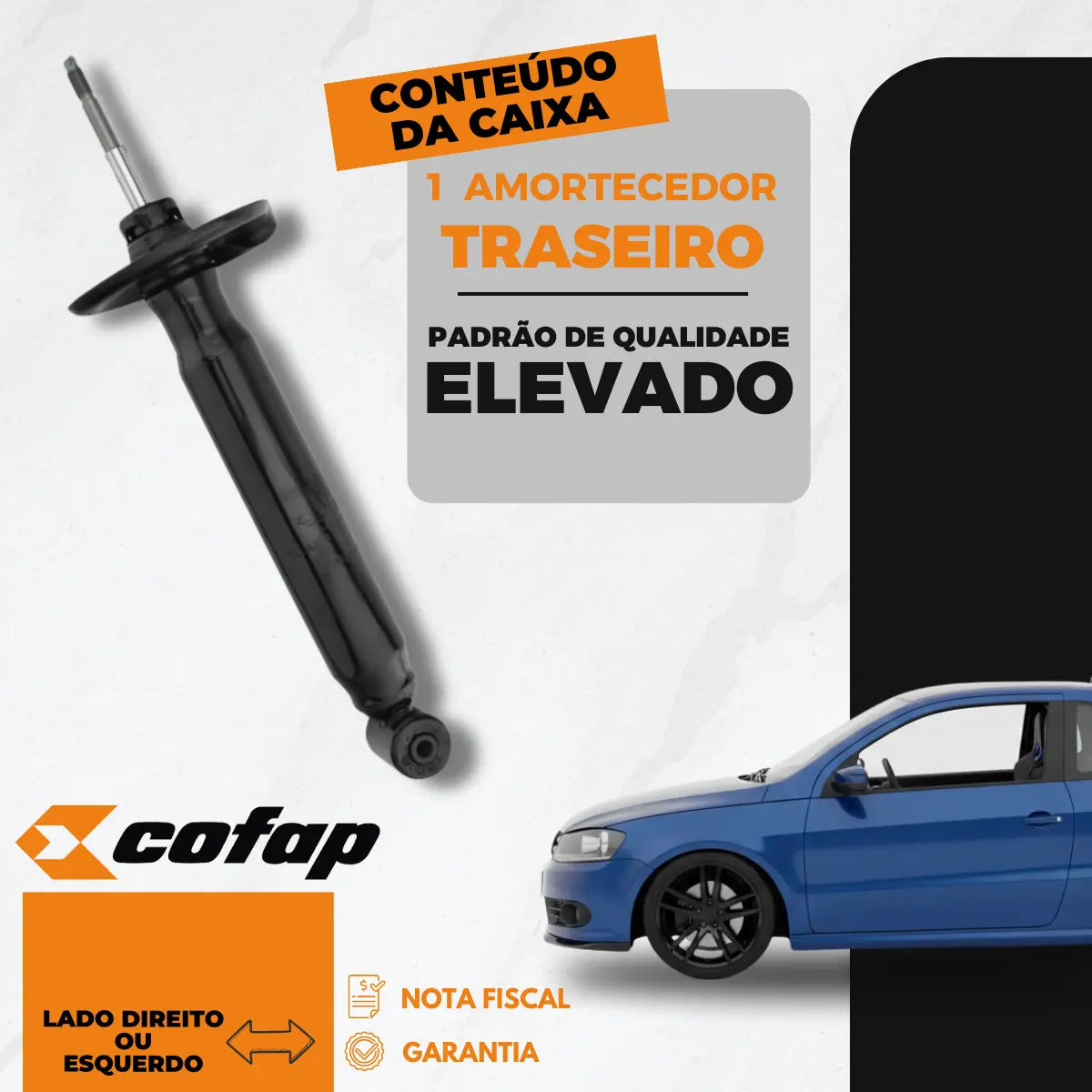 Amortecedor Traseiro Saveiro G2 G3 G4 1998 A 2008 Cofap Supe
