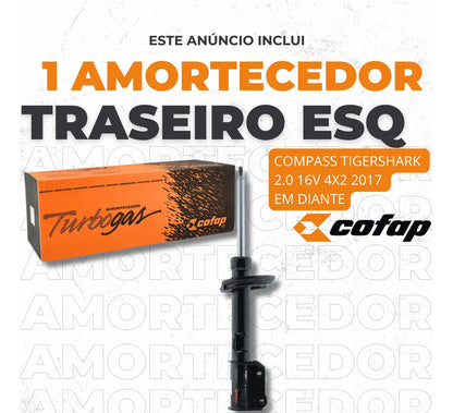 Amortecedor Traseiro Esquerdo Compass 4x2 2017 Diante Cofap