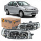 Farol Fiat Siena 2001 2002 2003 2004 Carcaça Cinza Arteb