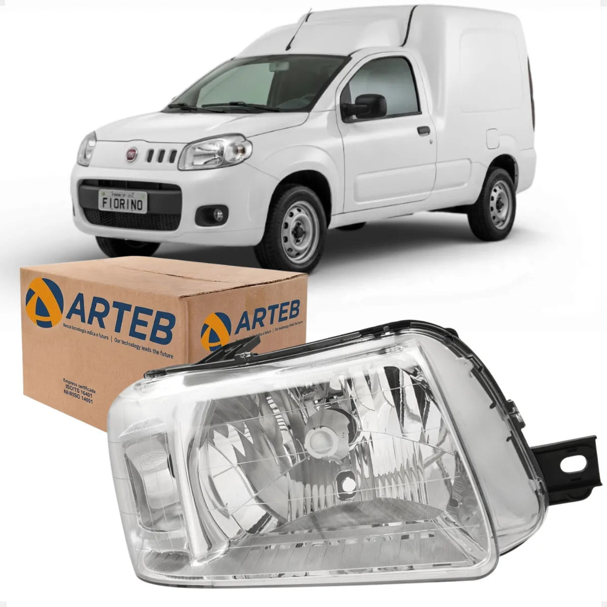 Farol Fiat Uno Fiorino 04 05 06 07 08 09 10 11 12 2013 Arteb