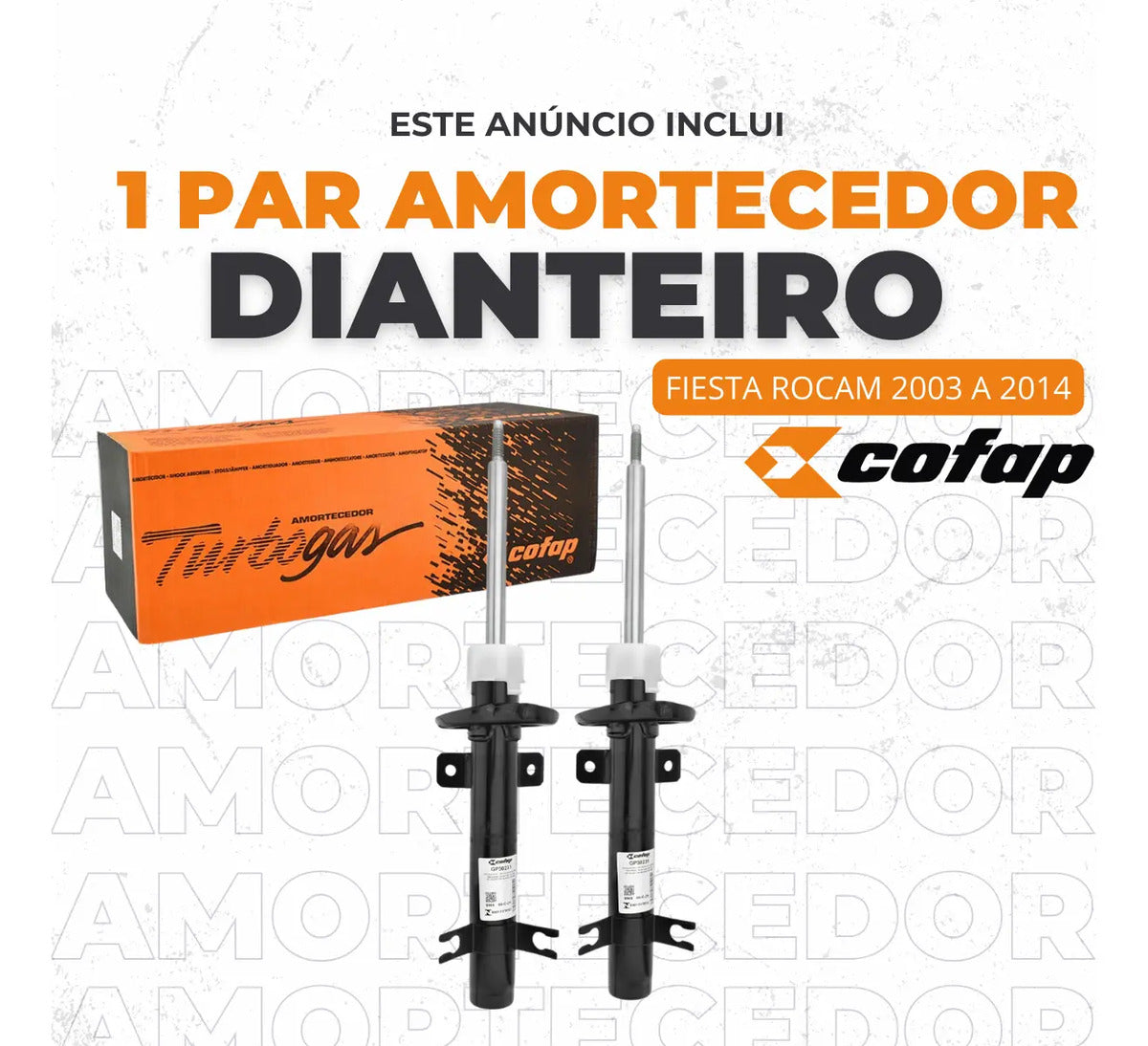 Par Amortecedor Dianteiro Ford Fiesta 2003 A 2014 Cofap