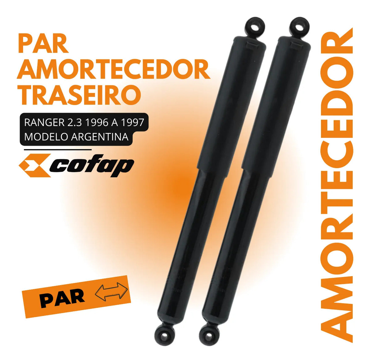 Par Amortecedor Traseiro Ford Ranger Argentina 1996/97 Cofap