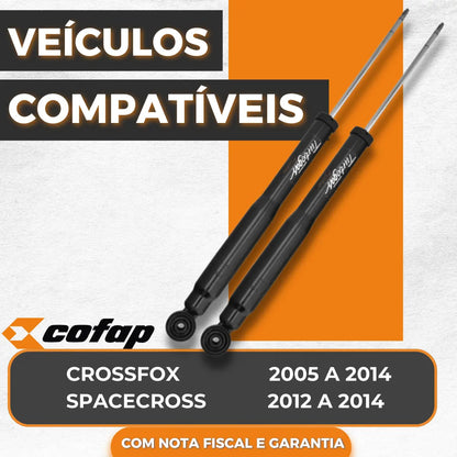 Par Amortecedor Traseiro Crossfox 2005 A 2014 Cofap
