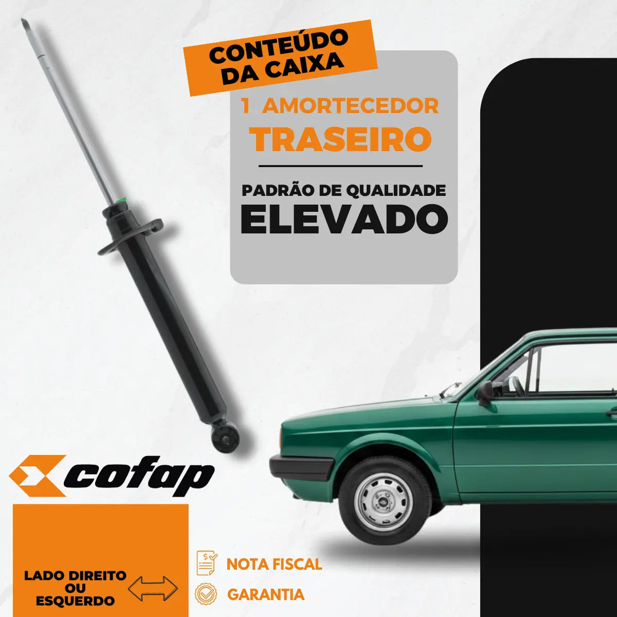 Amortecedor Traseiro Cofap Vw Gol Quadrado 1980 Á 1994