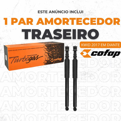 Par Amortecedor Traseiro Kwid 1.0 12v Novo Cofap Original