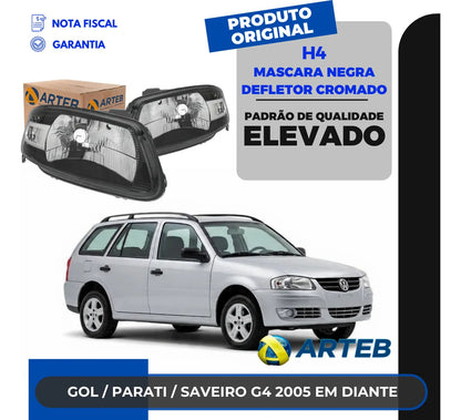 Farol Parati G4 2005 Diante Máscara Negra Defletor Cro Arteb