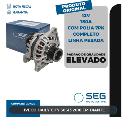 Alternador Daily City 30s13 150a 2018 Com Polia 7pk