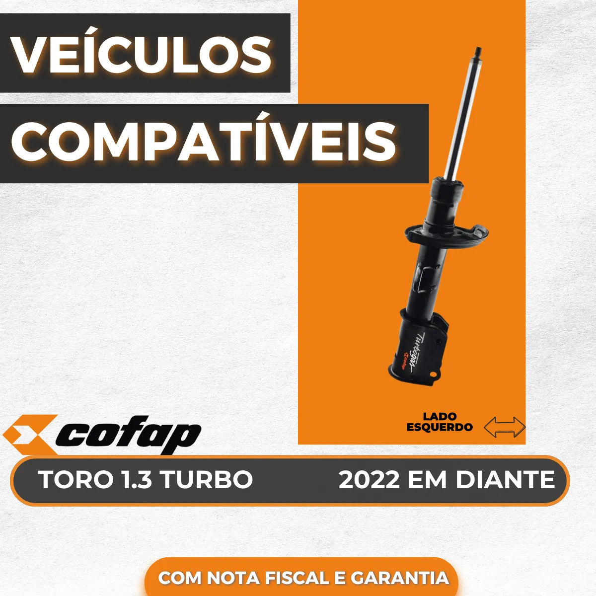 Amortecedor Dianteiro Esquerdo Toro 2022 23 24 Diante Cofap