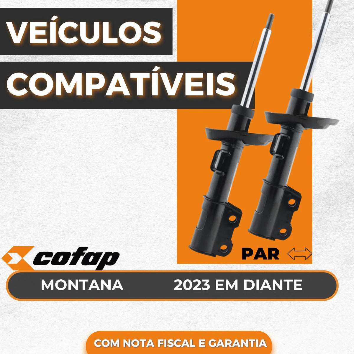 Par Amortecedor Dianteiro Cofap Montana Gp33532 - Gp33533