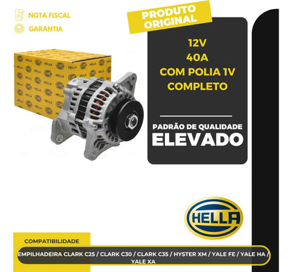 Alternador Clark C25 C30 C35 Hyster Xm Yale Fe Ha Xa 12v 40a
