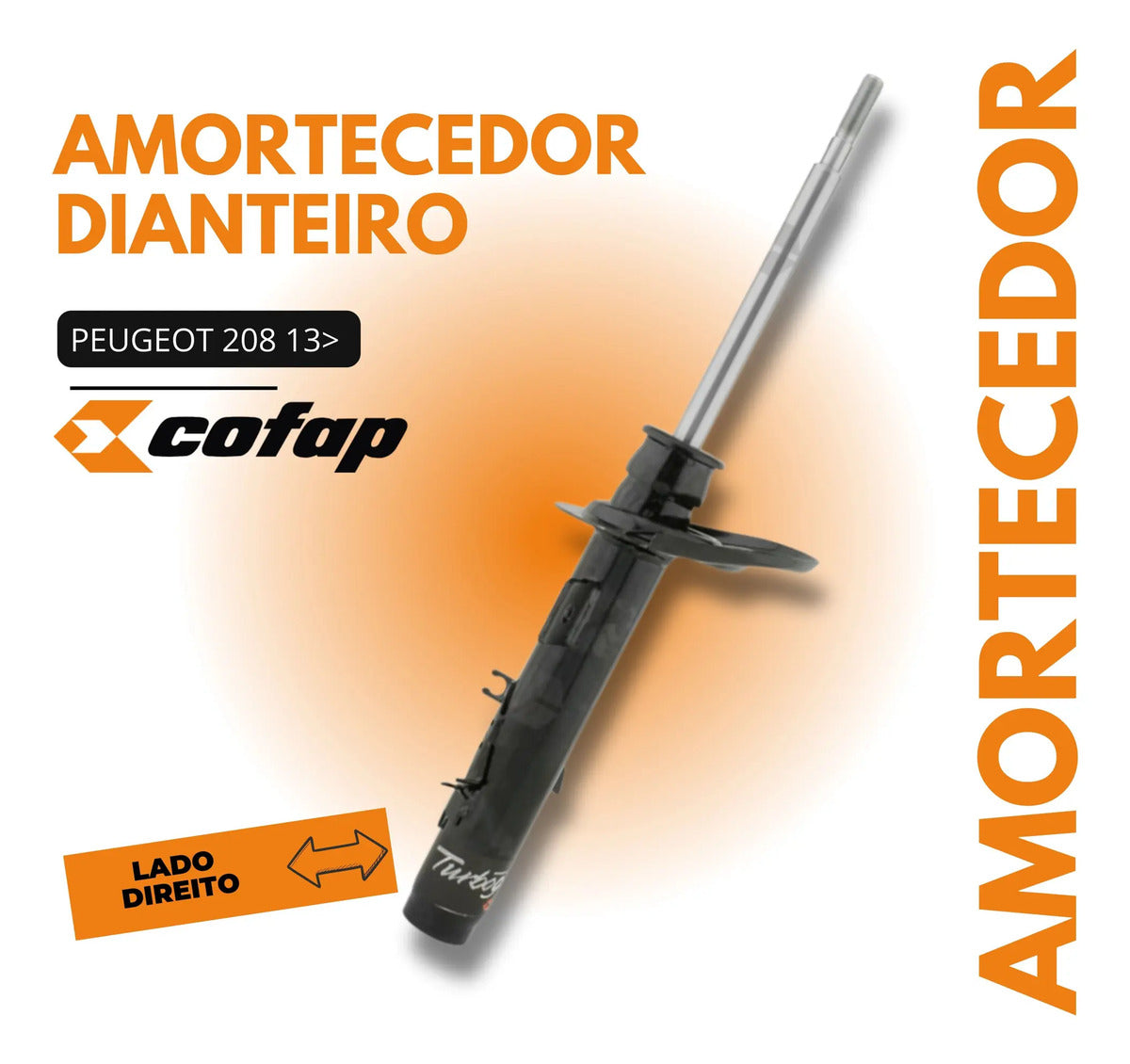 Amortecedor Dianteiro Direito 208 2013 Auto. - Cofap Gp30384