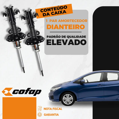Par Amortecedor Dianteiro Fit City 2009 10 11 12 2013 Cofap