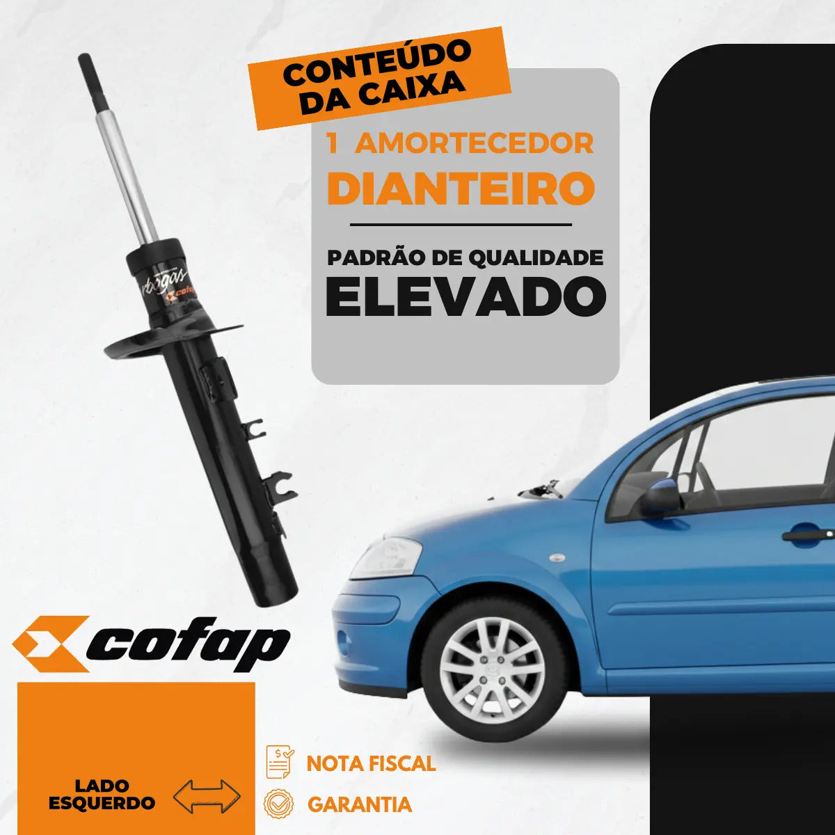 Amortecedor Dianteiro Citroen C3 03 A 2012 Cofap Lado Esquer
